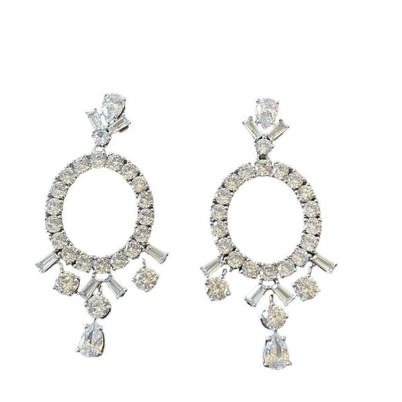 NWT Eliot Danori crystal dangle chandelier earrings - Picture 1 of 4